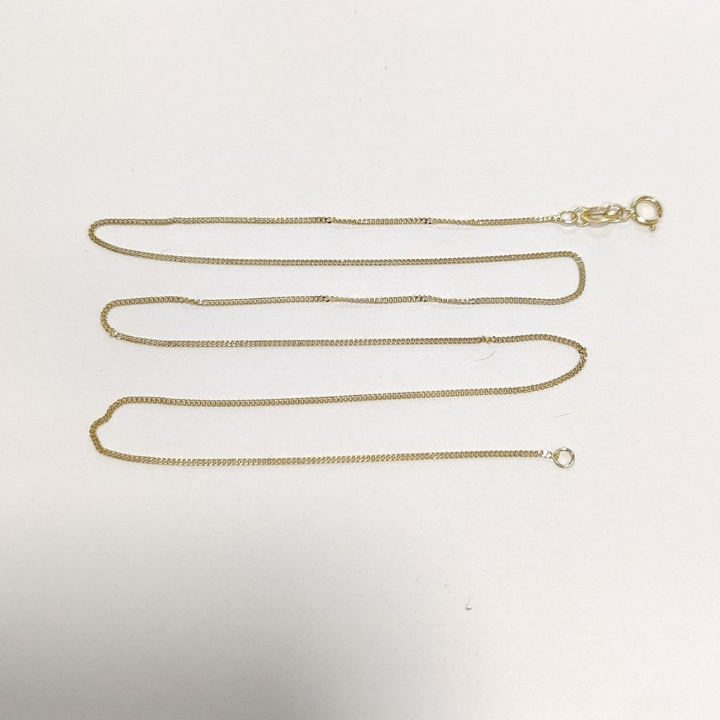 CADENAS TEJIDO BARBADA ORO 10K 50 CM 1.7 GR (NUEVO)