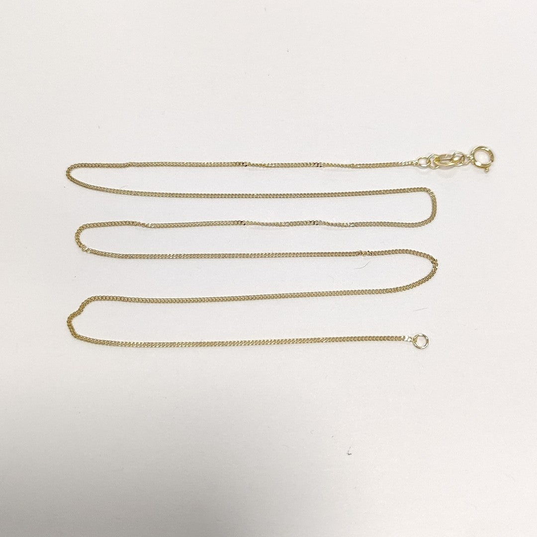 CADENAS TEJIDO BARBADA ORO 10K 50 CM 1.7 GR (NUEVO)