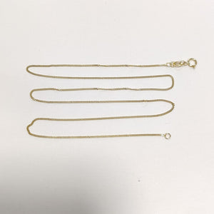 CADENAS TEJIDO BARBADA ORO 10K 50 CM 1.7 GR (NUEVO)