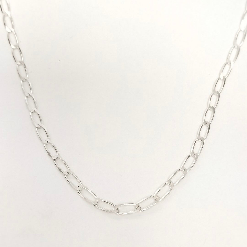 CADENA TEJIDO ESLABONES PLATA .925 55 CM 9.9 GR (NUEVO)