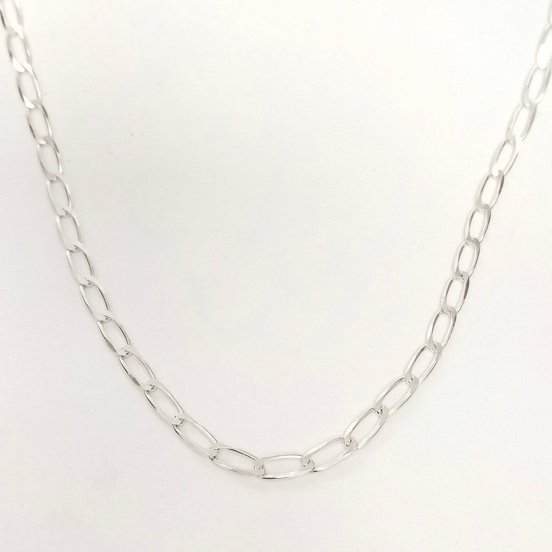 CADENA TEJIDO ESLABONES PLATA .925 55 CM 9.9 GR (NUEVO)