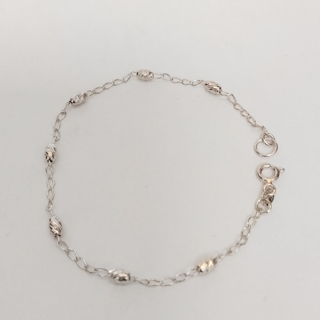 PULSERA TEJIDO TEJIDO ESPECIAL PLATA .925 18 CM 1.6 GR (NUEVO)