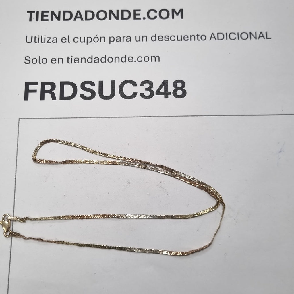 CADENA ORO, ORO COMBINADO 10 K 3.5 GRMS (SEMINUEVO)