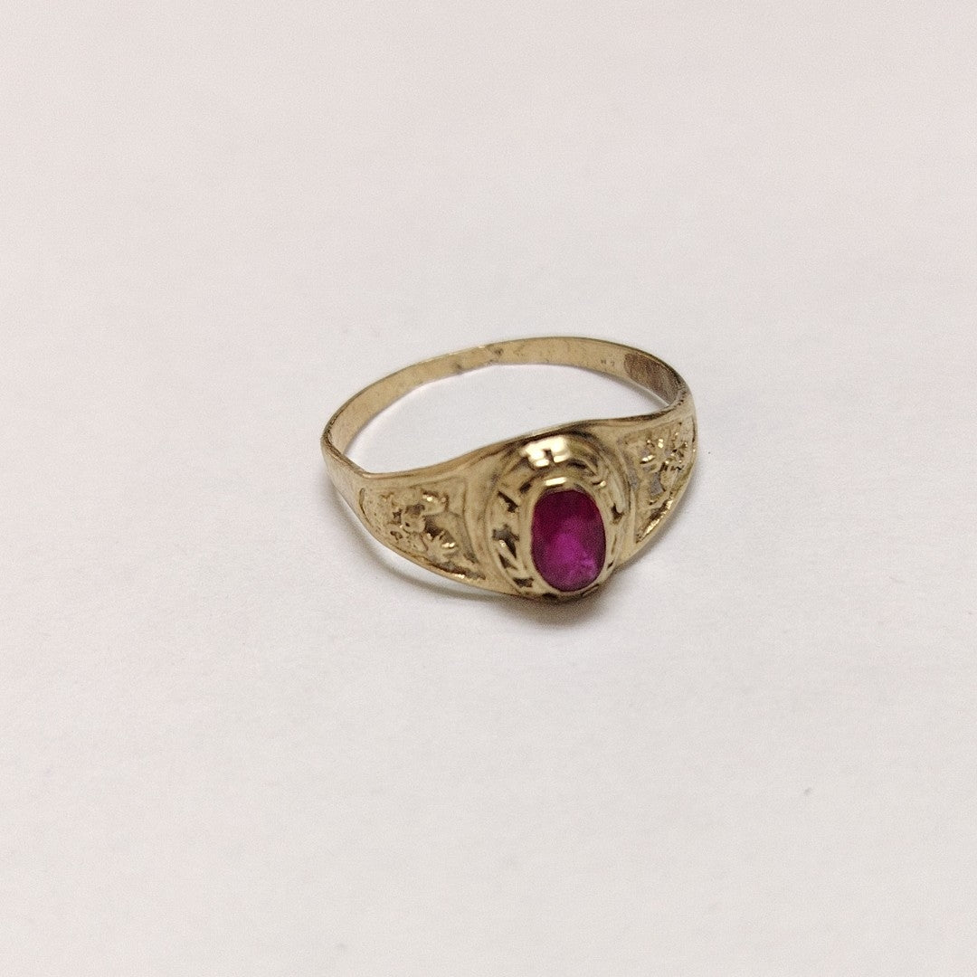 ANILLO DE GRADUACIÓN ORO 10 K 1 GRMS (SEMINUEVO)
