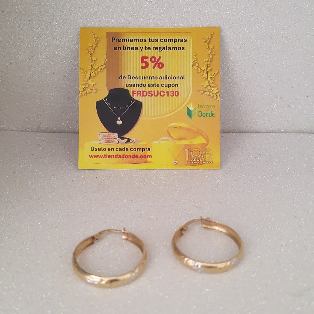 ARRACADAS PAR ORO 14 K 2.8 GRMS (SEMINUEVO)