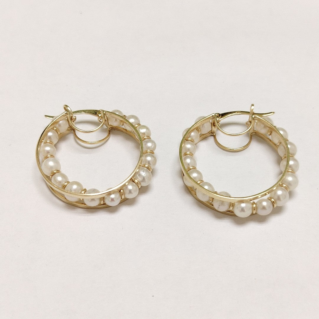 ARRACADAS PAR ORO 14 K 11.4 GRMS (SEMINUEVO)