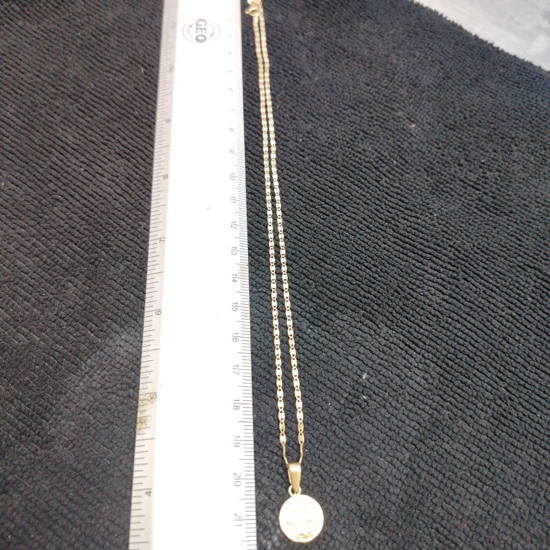 CADENA, DIJE ORO COMBINADO 10 K 2.6 GRMS (SEMINUEVO)