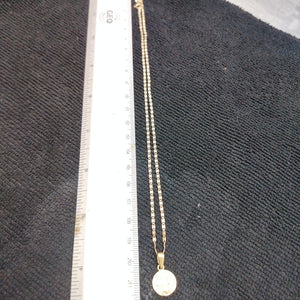 CADENA, DIJE ORO COMBINADO 10 K 2.6 GRMS (SEMINUEVO)