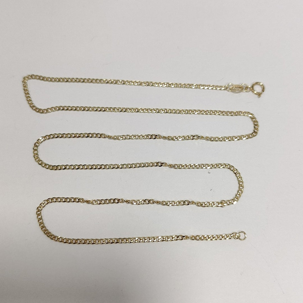 CADENAS TEJIDO BARBADA ORO 10K 55 CM 3.8 GR (NUEVO)
