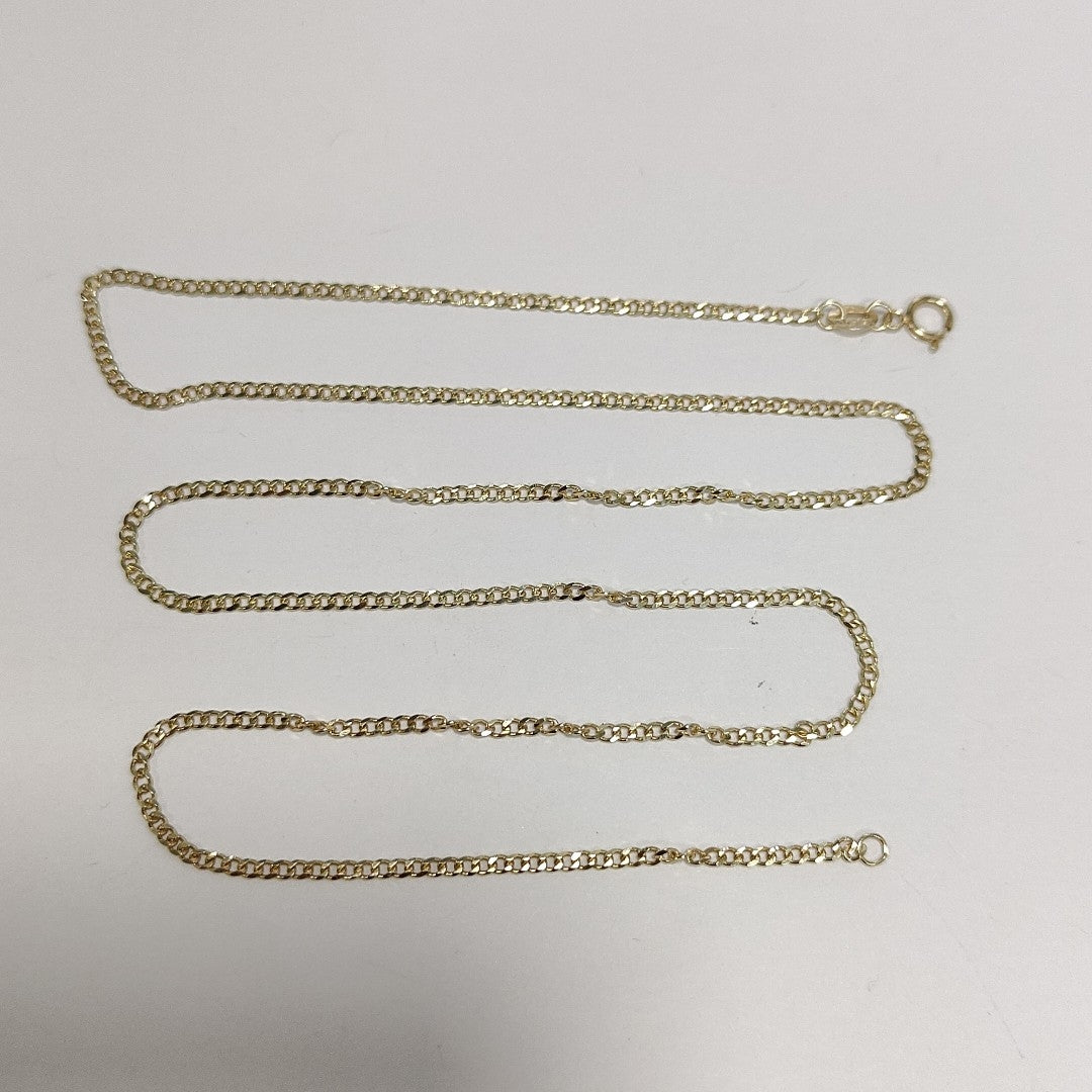CADENAS TEJIDO BARBADA ORO 10K 55 CM 3.8 GR (NUEVO)