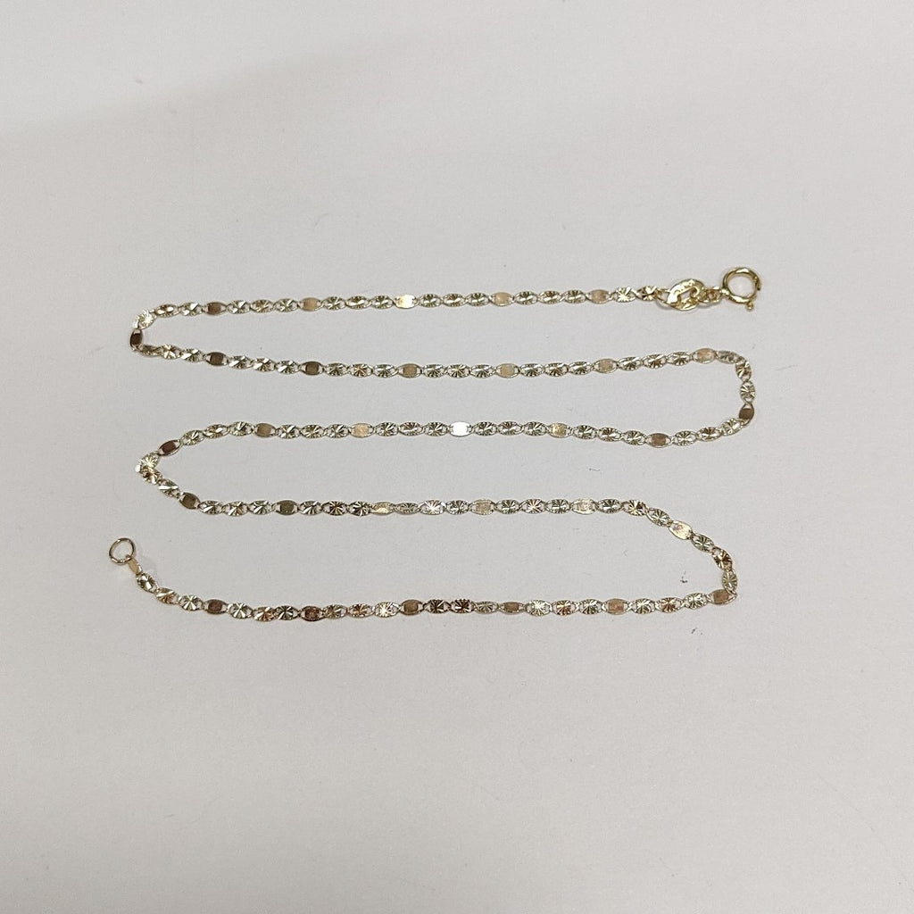 CADENAS TEJIDO GUCHI ORO 10K 40 A 45 CM 1.4 GR (NUEVO)