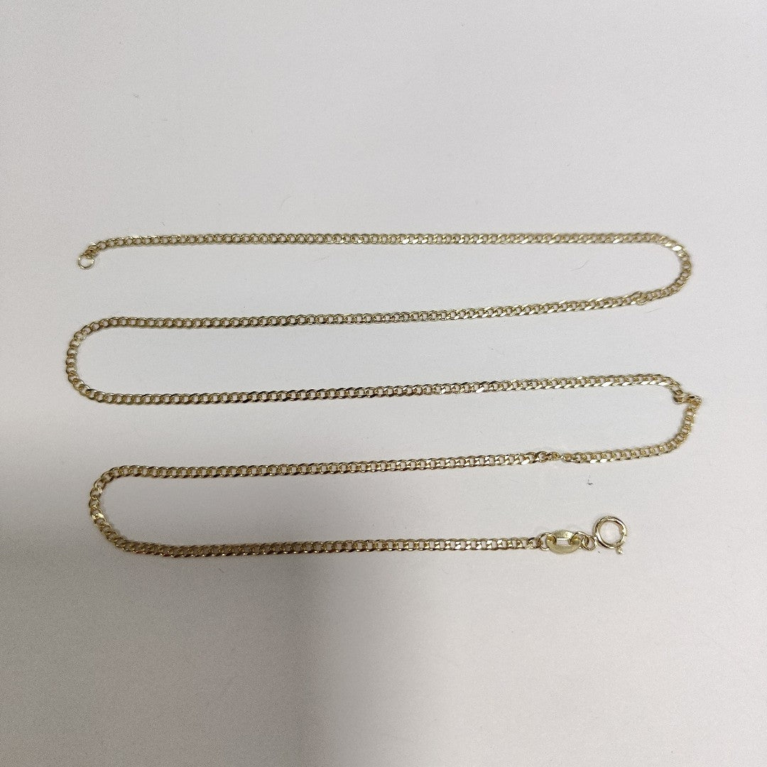 CADENAS TEJIDO BARBADA ORO 10K 55 CM 3.9 GR (NUEVO)