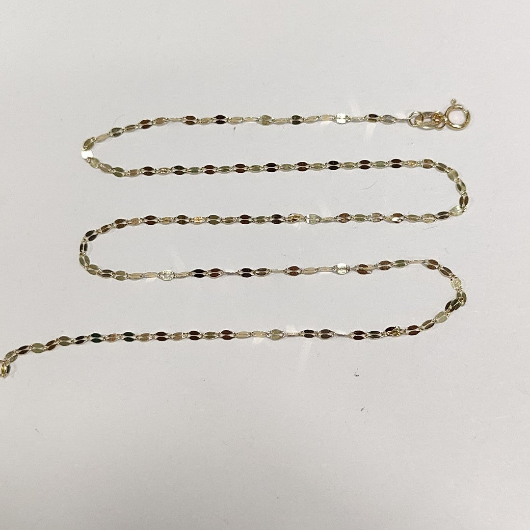 CADENAS TEJIDO ESPECIAL ORO 10K 40 A 45 CM 1 GR (NUEVO)