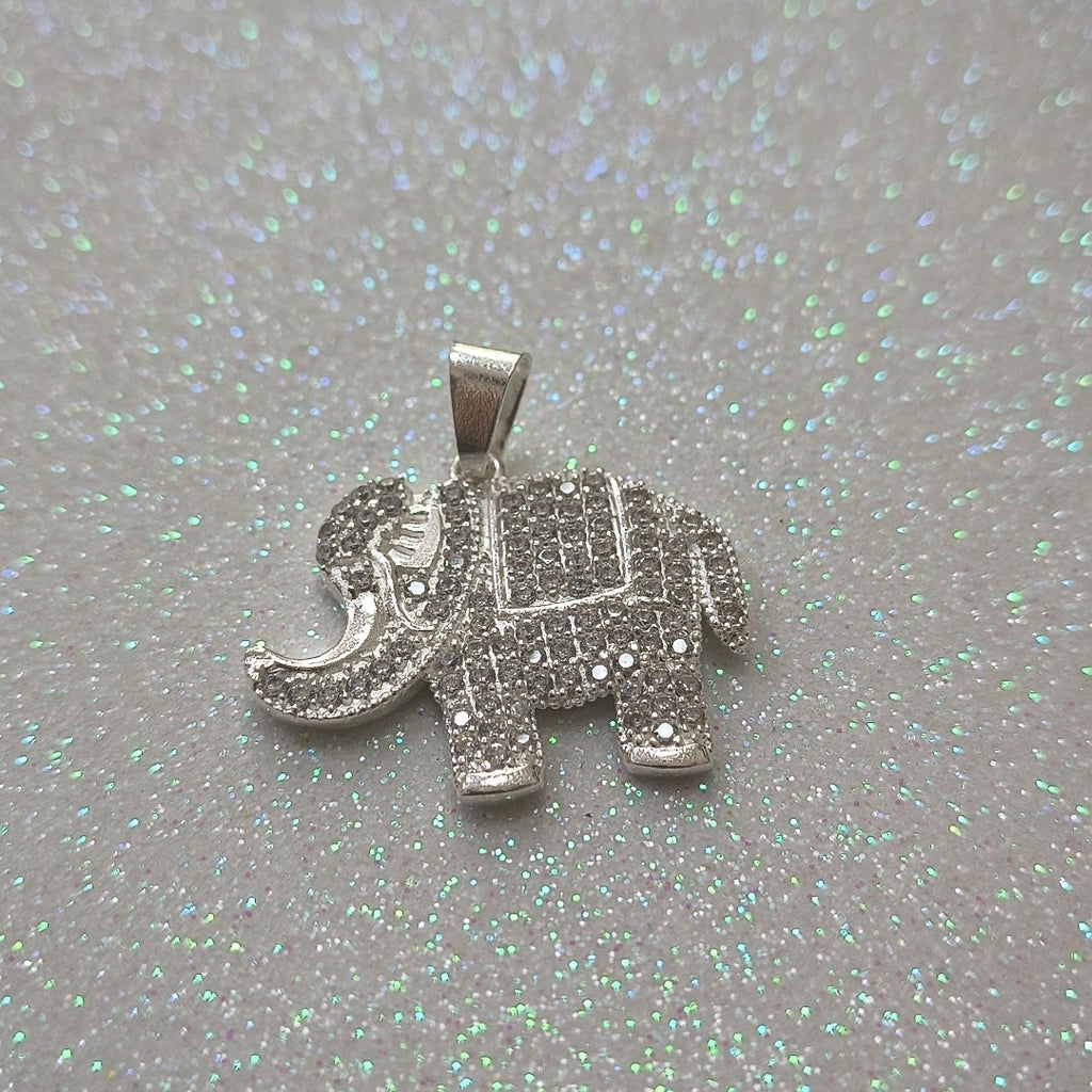 DIJE ELEFANTE C/CIRCONIAS PLATA .925 5.3 GR (NUEVO)