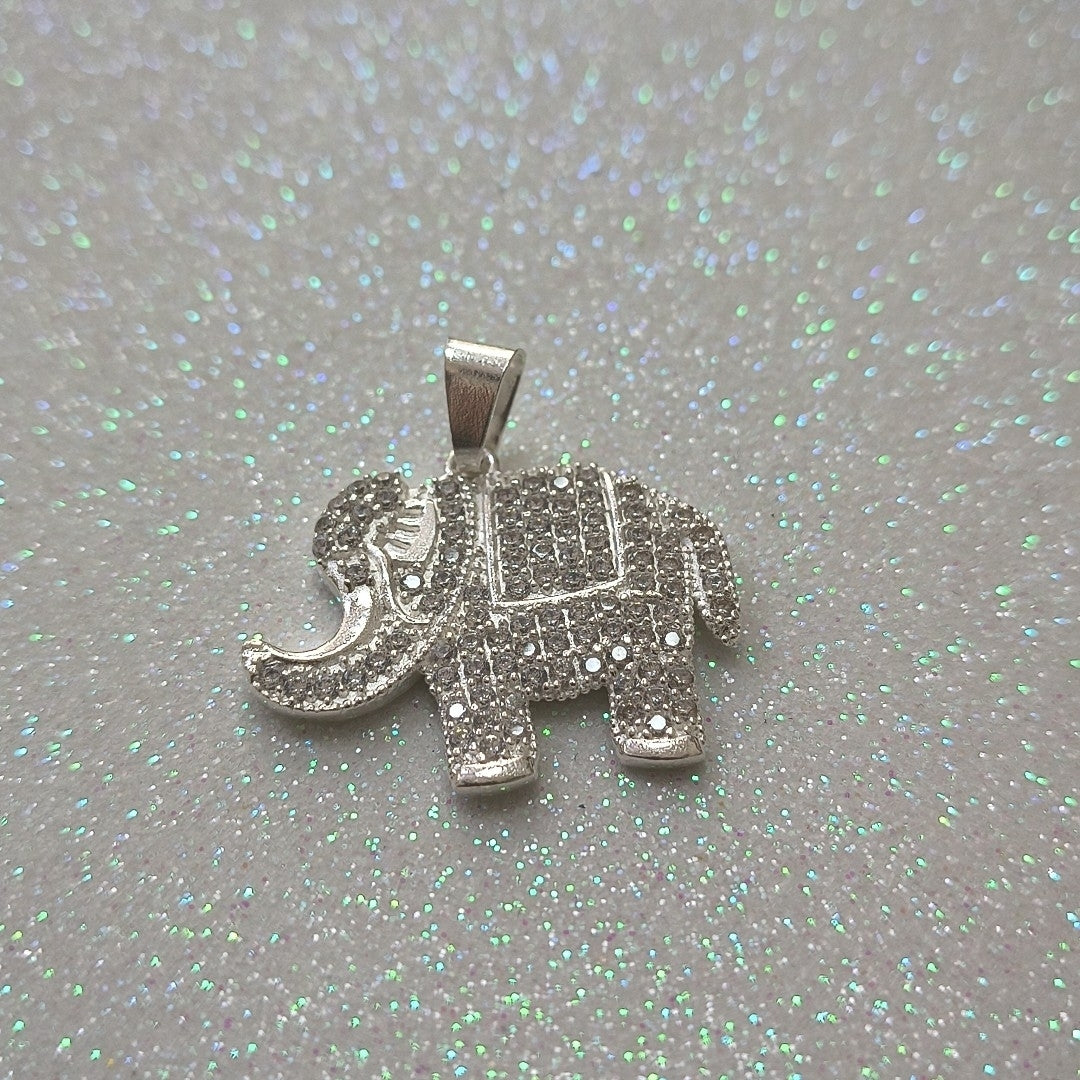 DIJE ELEFANTE C/CIRCONIAS PLATA .925 5.3 GR (NUEVO)