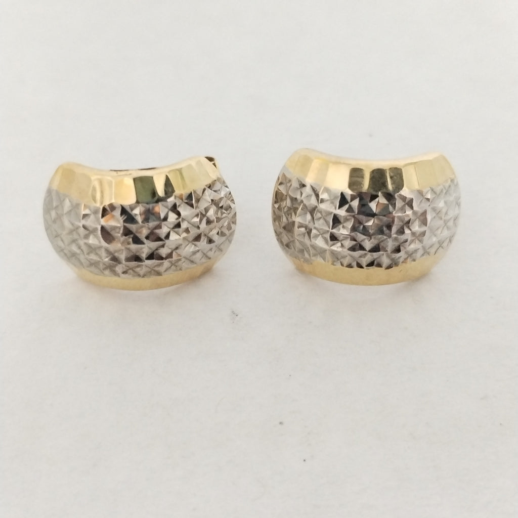 ARETES PAR ORO COMBINADO 14 K 2,70 GRMS (SEMINUEVO)