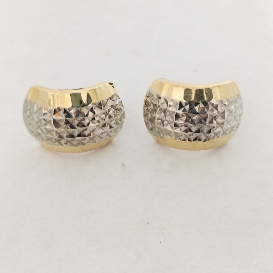 ARETES PAR ORO COMBINADO 14 K 2,70 GRMS (SEMINUEVO)
