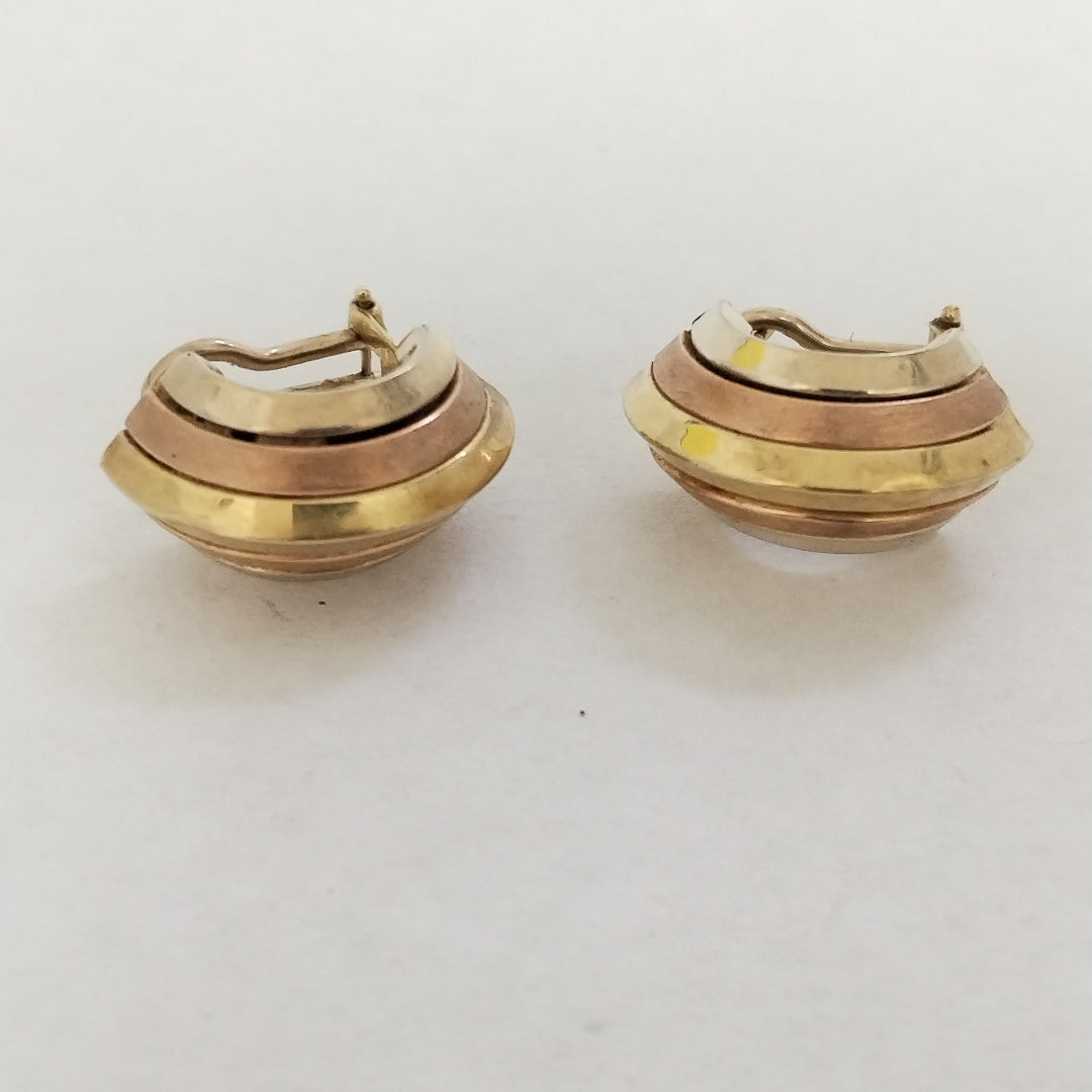 ARETES PAR ORO COMBINADO 14 K 6,50 GRMS (SEMINUEVO)