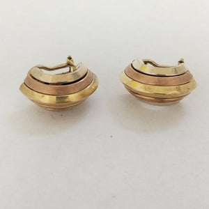ARETES PAR ORO COMBINADO 14 K 6,50 GRMS (SEMINUEVO)
