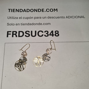 ARETES PAR ORO COMBINADO 14 K 2.7 GRMS (SEMINUEVO)