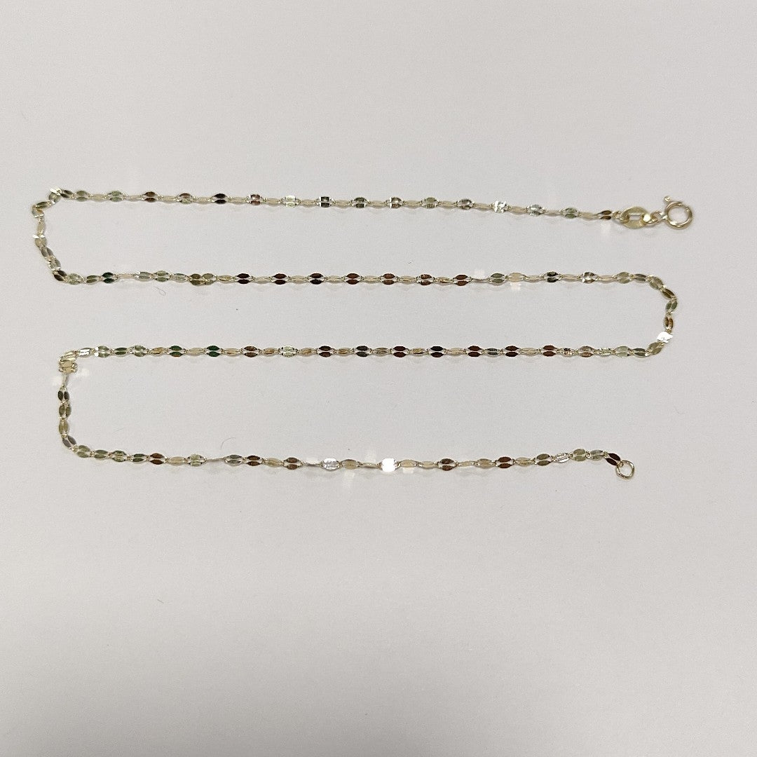 CADENAS TEJIDO ESPECIAL ORO 10K 50 CM 1 GR (NUEVO)