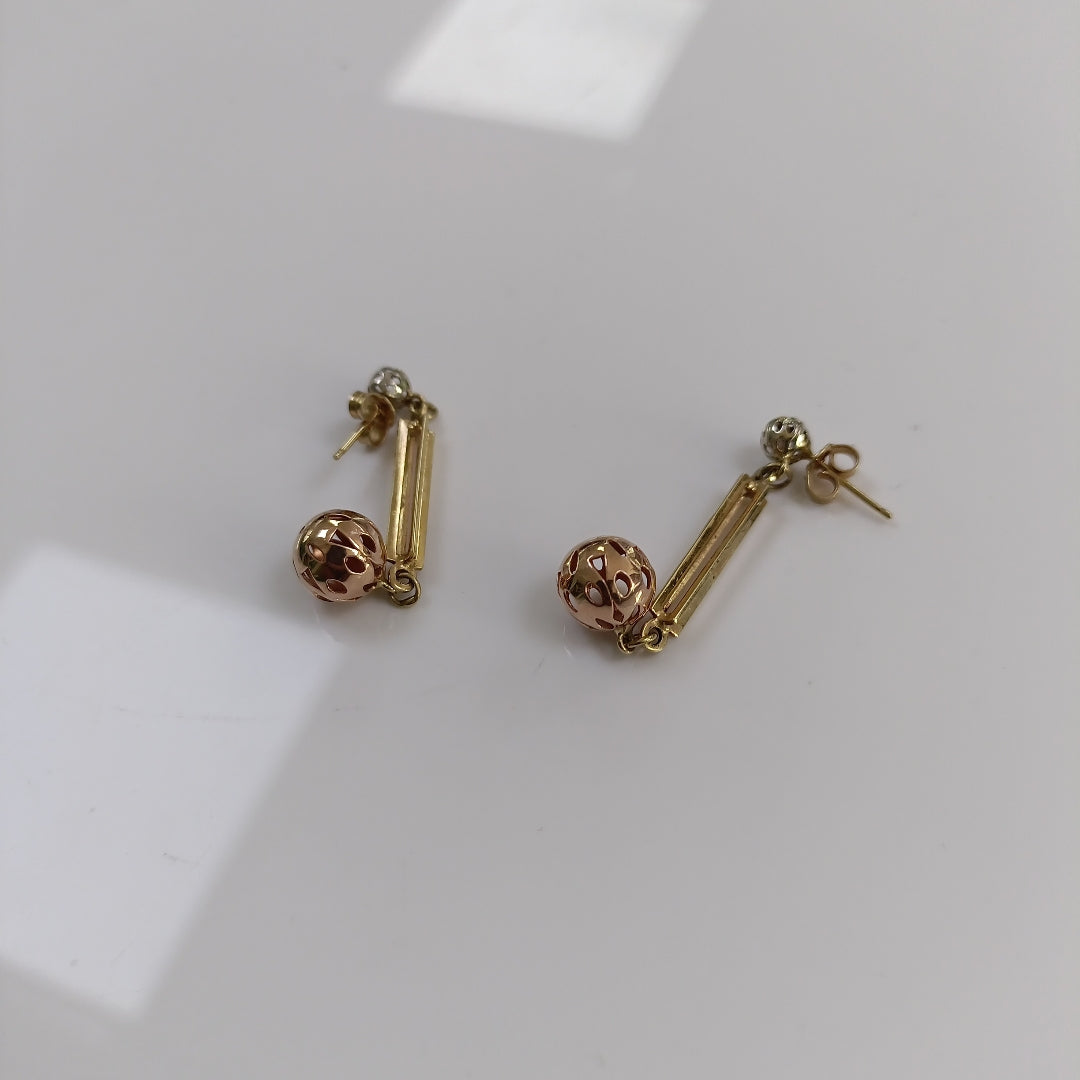 ARETES PAR ORO 14 K 3,80 GRMS (SEMINUEVO)