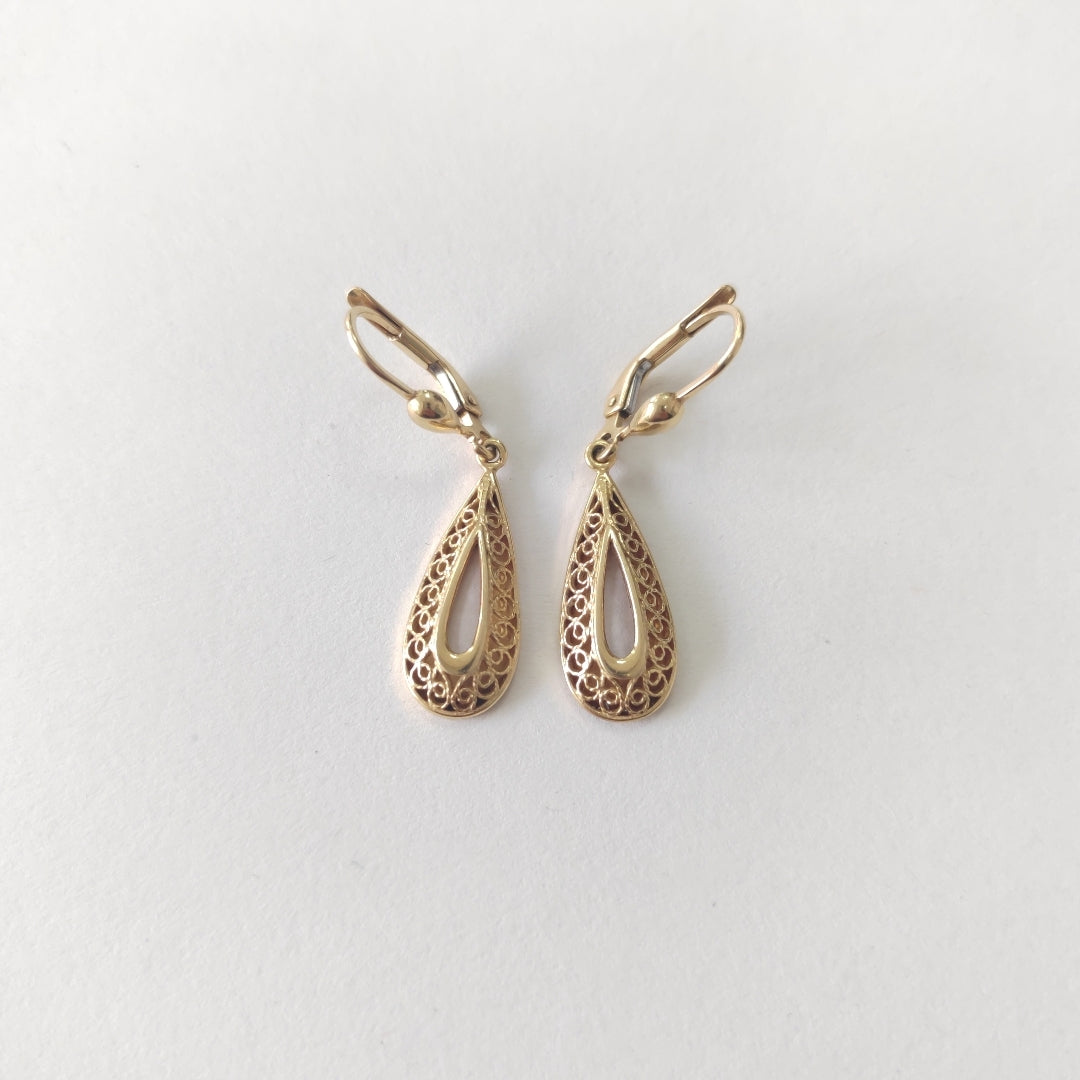 ARETES PAR ORO 14 K 3,20 GRMS (SEMINUEVO)