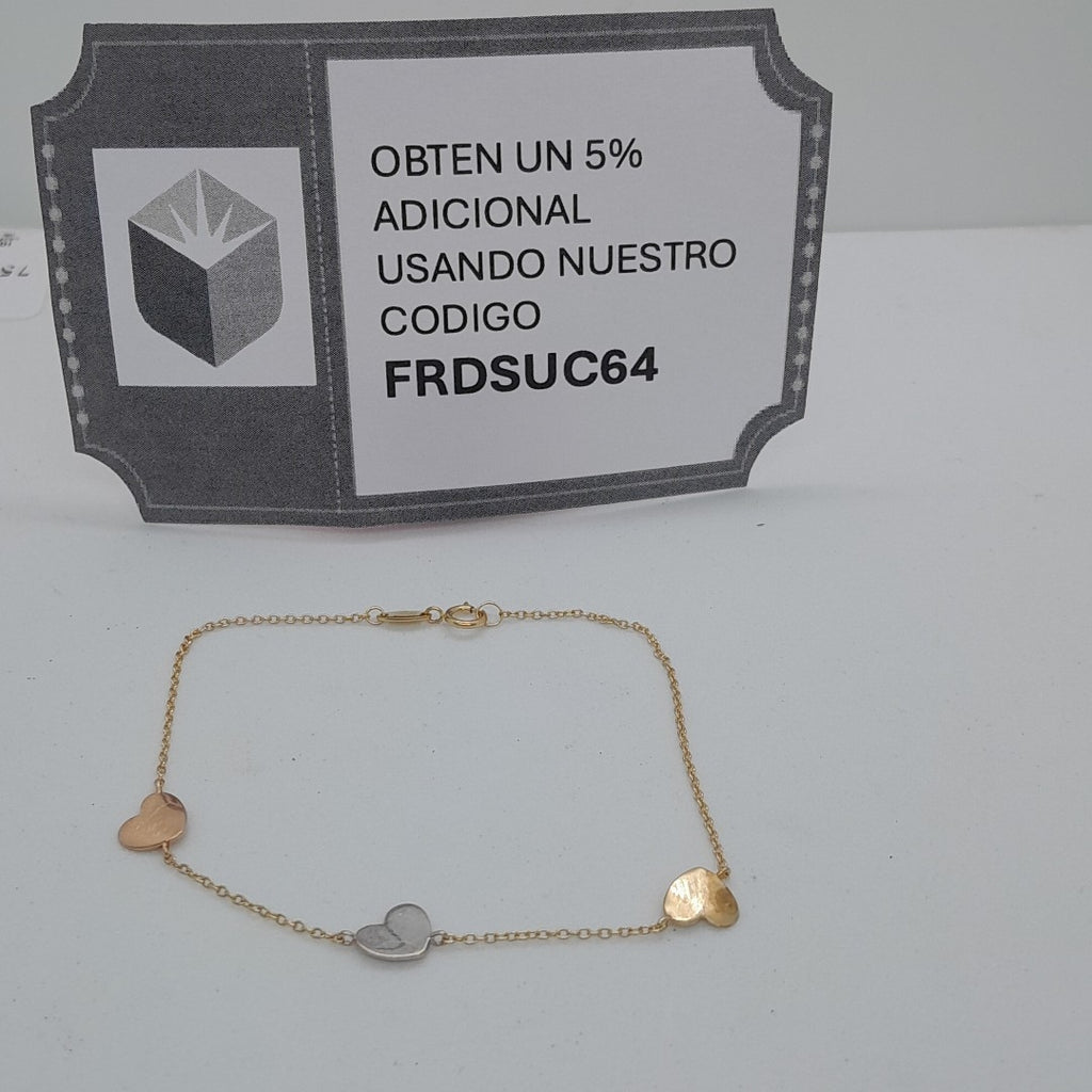 PULSERA ORO, ORO COMBINADO 14 K 1.5 GRMS (SEMINUEVO)