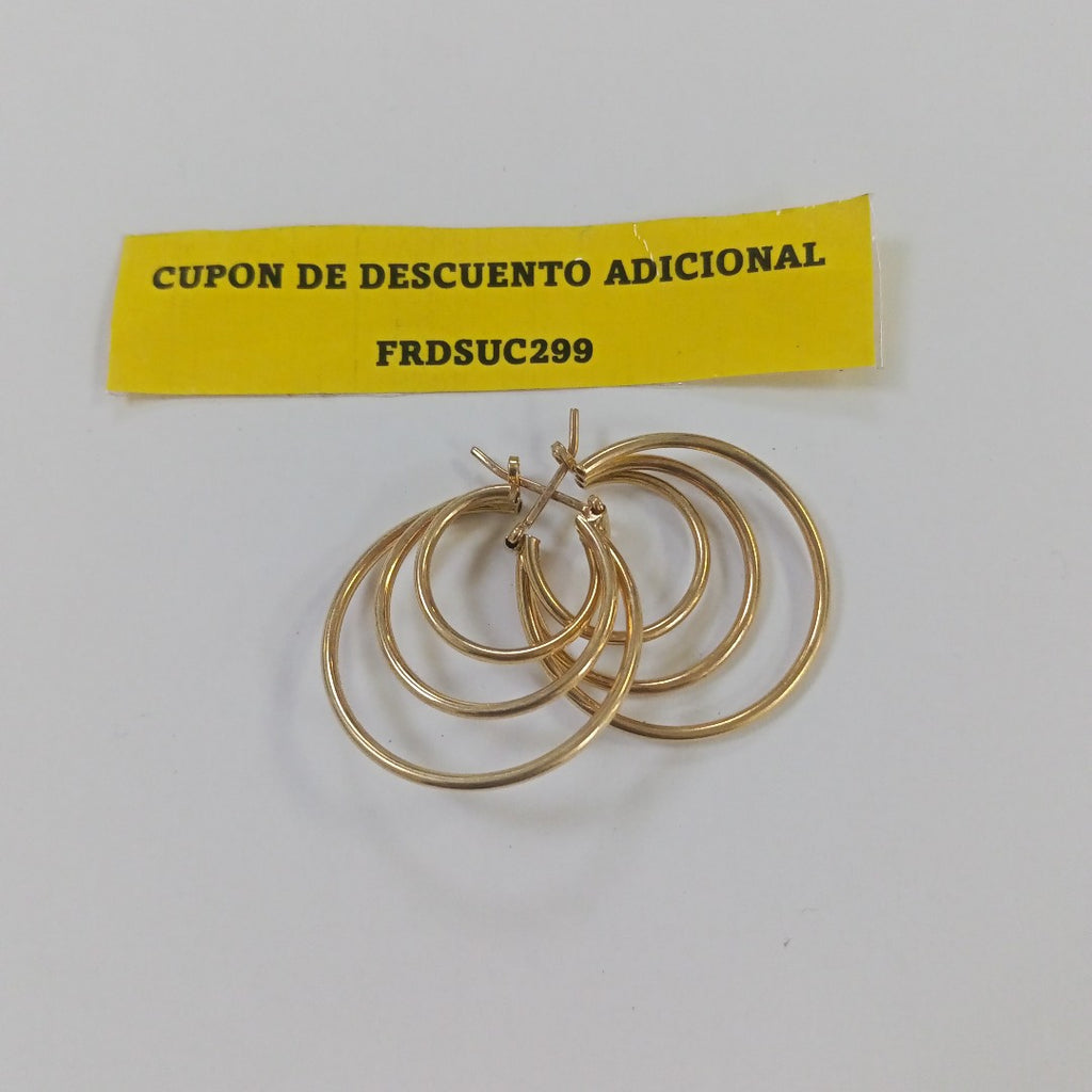ARRACADAS PAR ORO 14 K 4.5 GRMS (SEMINUEVO)