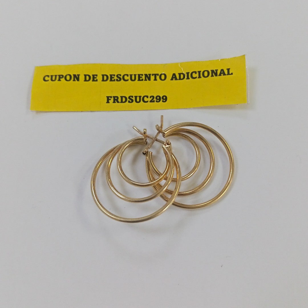 ARRACADAS PAR ORO 14 K 4.5 GRMS (SEMINUEVO)
