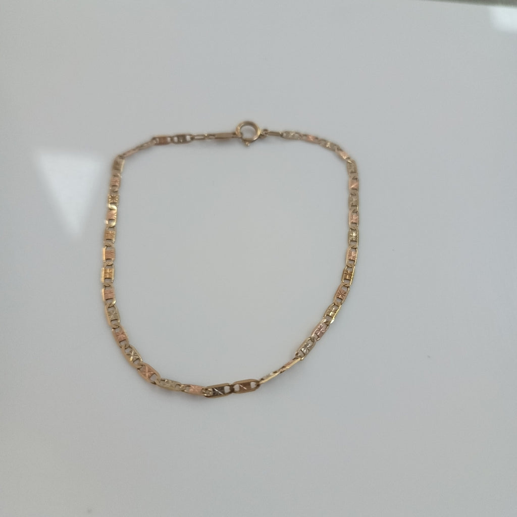 PULSERA ORO, ORO COMBINADO 10 K 1.2 GRMS (SEMINUEVO)