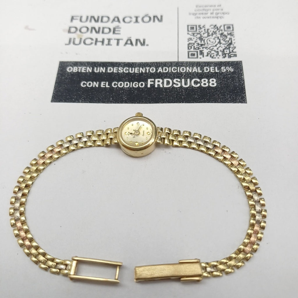 RELOJ CAJA Y PULSO ORO ORO 10 K 11.6 GRMS (SEMINUEVO)