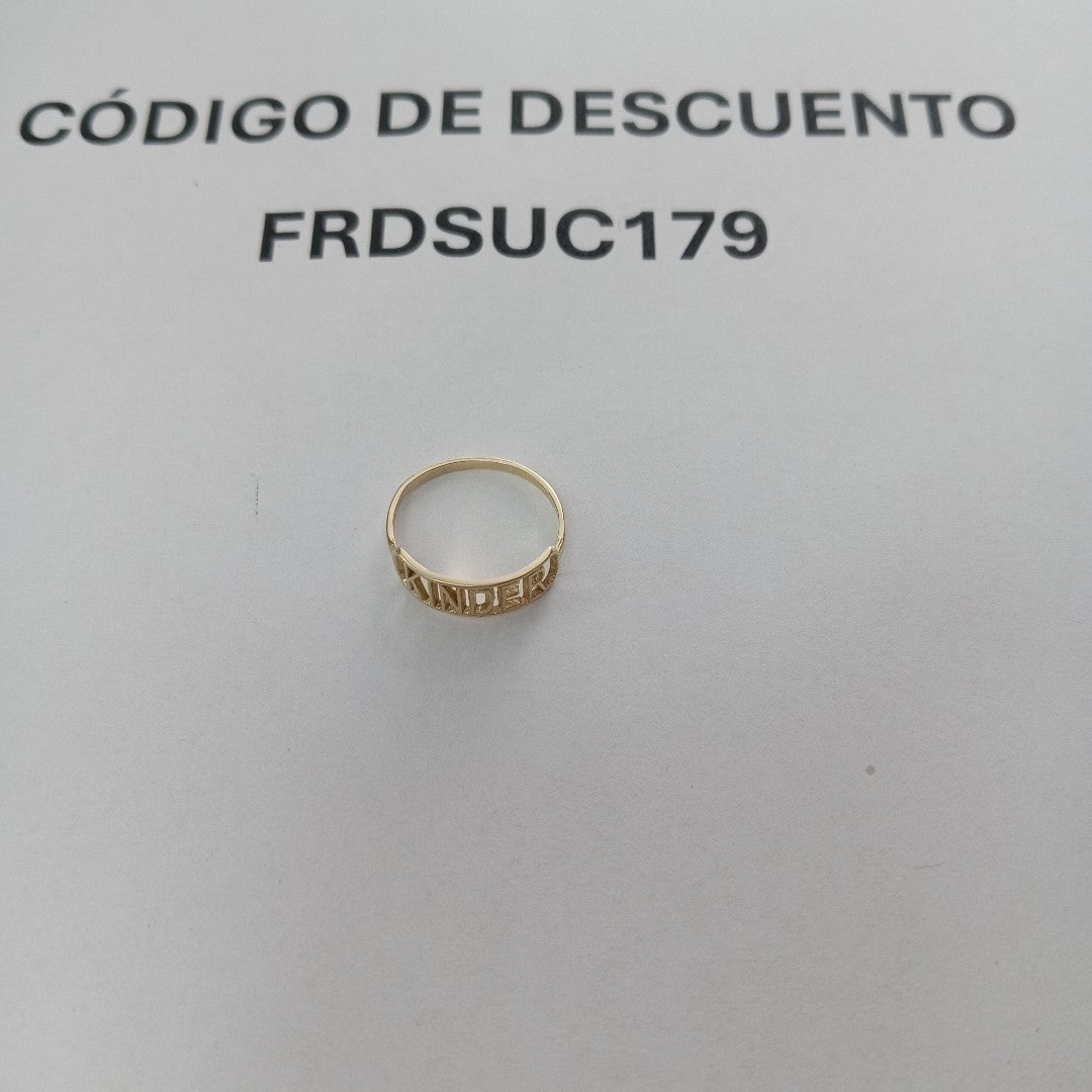ANILLO DE GRADUACIÓN ORO 10 K 0.7 GRMS (SEMINUEVO)