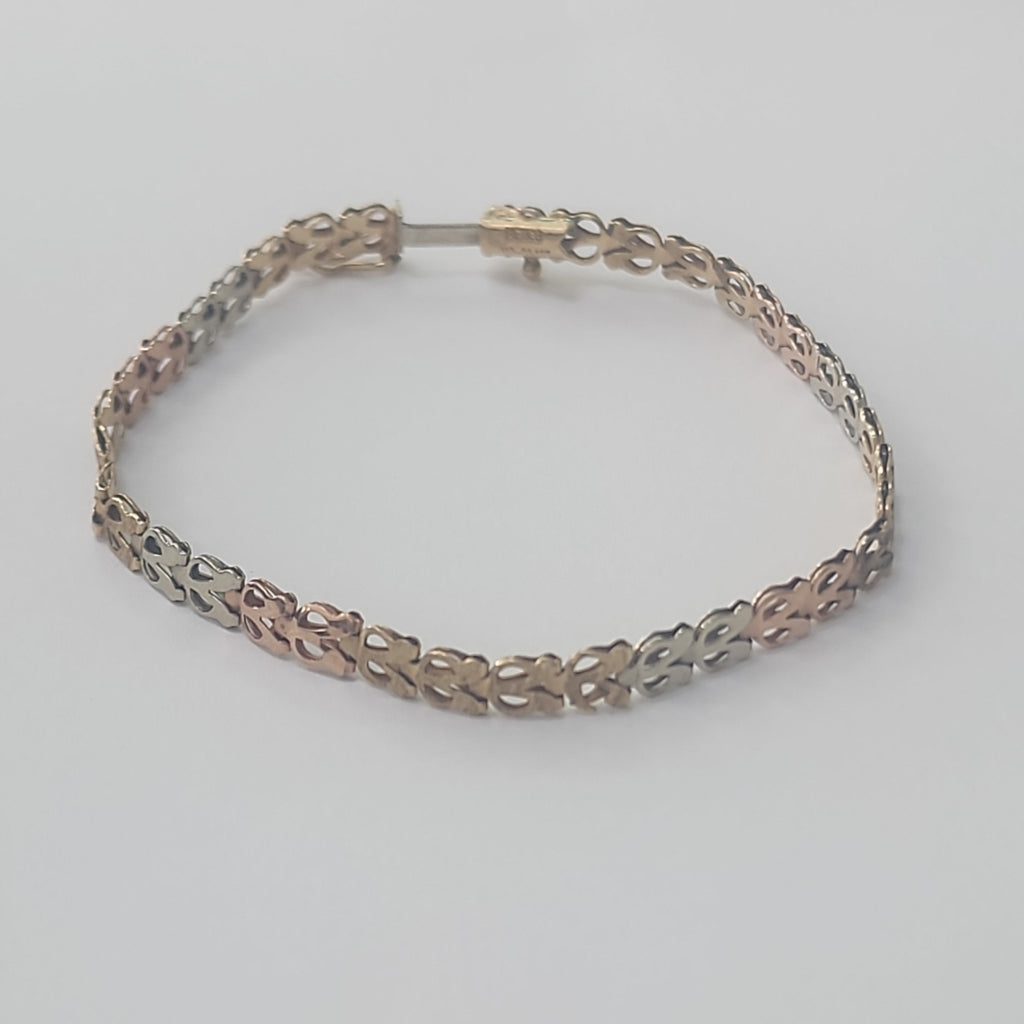 PULSERA ORO COMBINADO 14 K 4,40 GRMS (SEMINUEVO)