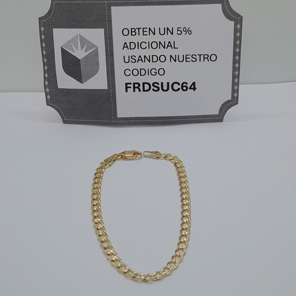 PULSERAS BARBADA ORO 14K 18 CM 4.6 GR (NUEVO)