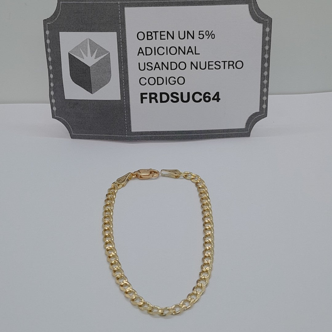 PULSERAS BARBADA ORO 14K 18 CM 4.6 GR (NUEVO)