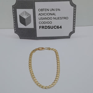 PULSERAS BARBADA ORO 14K 18 CM 4.6 GR (NUEVO)