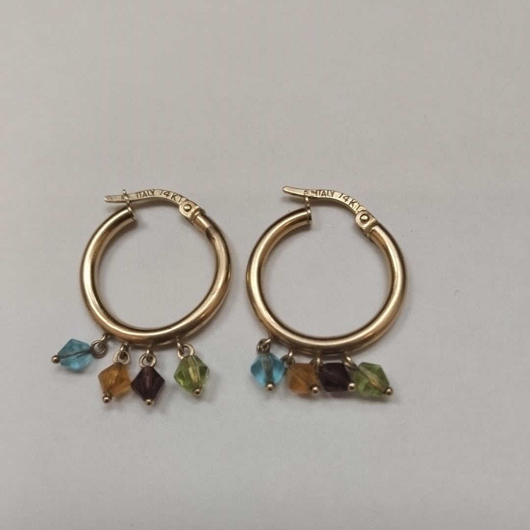 ARRACADAS PAR ORO 14 K 2.6 GRMS (SEMINUEVO)