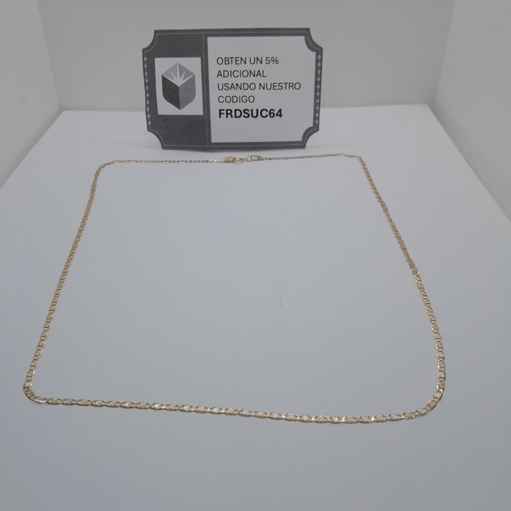 CADENAS TEJIDO GUCHI ORO 10K 55 CM 2.7 GR (NUEVO)