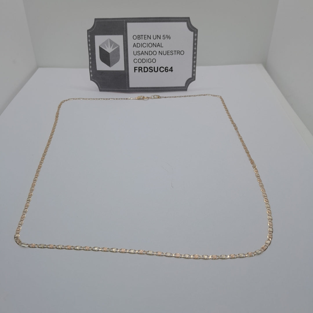 CADENAS TEJIDO GUCHI ORO 10K 55 CM 2.7 GR (NUEVO)