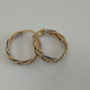 ARRACADAS PAR ORO, ORO BLANCO 14 K 6.6 GRMS (SEMINUEVO)