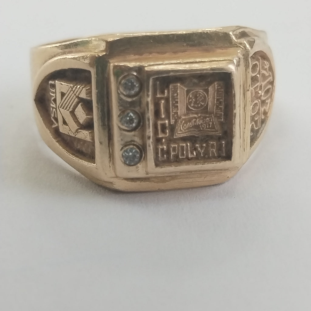 ANILLO DE GRADUACIÓN ORO 10 K 8 GRMS (SEMINUEVO)