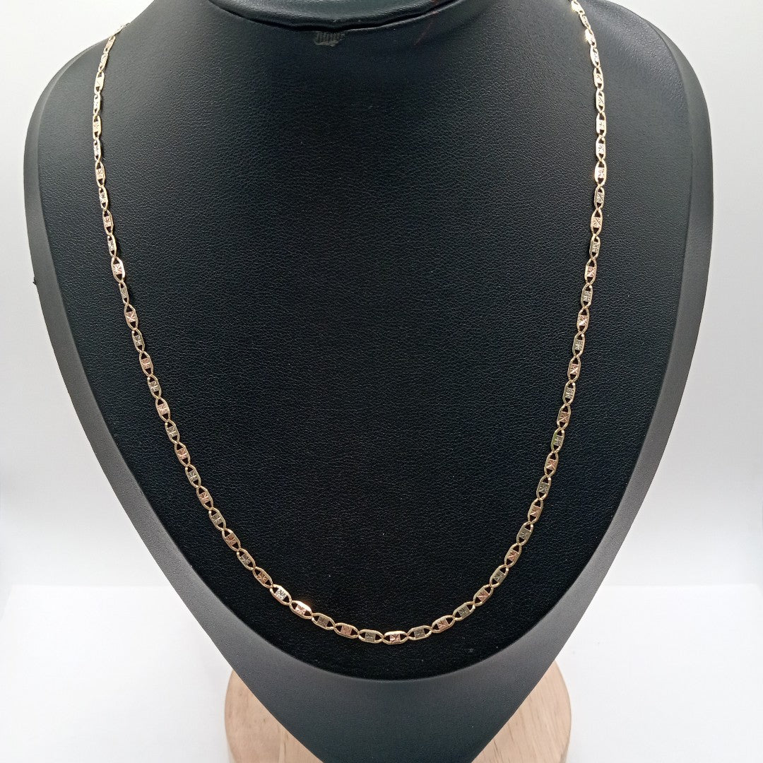CADENA ORO, ORO COMBINADO 14 K 4.9 GRMS (SEMINUEVO)