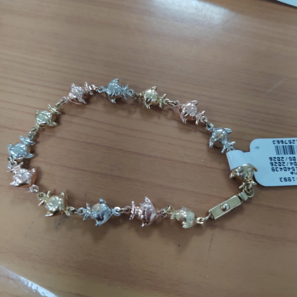 PULSERA ORO COMBINADO 10 K 5,60 GRMS (SEMINUEVO)