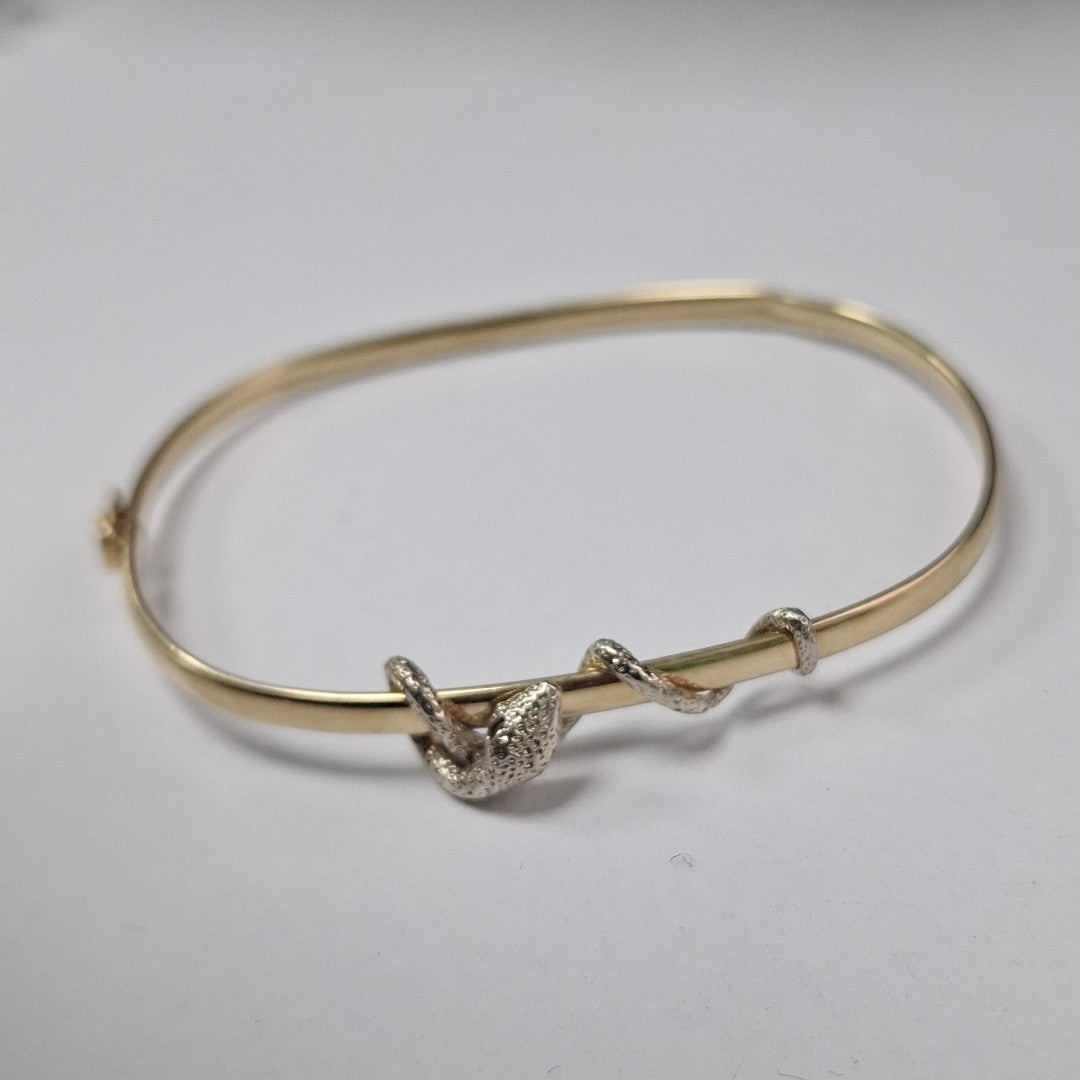 PULSERA RIGIDA ORO COMBINADO 14 K 5.5 GRMS (SEMINUEVO)