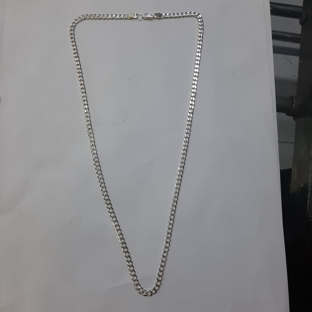 CADENA TEJIDO BARBADO PLATA .925 55 CM 12.9 GR (NUEVO)