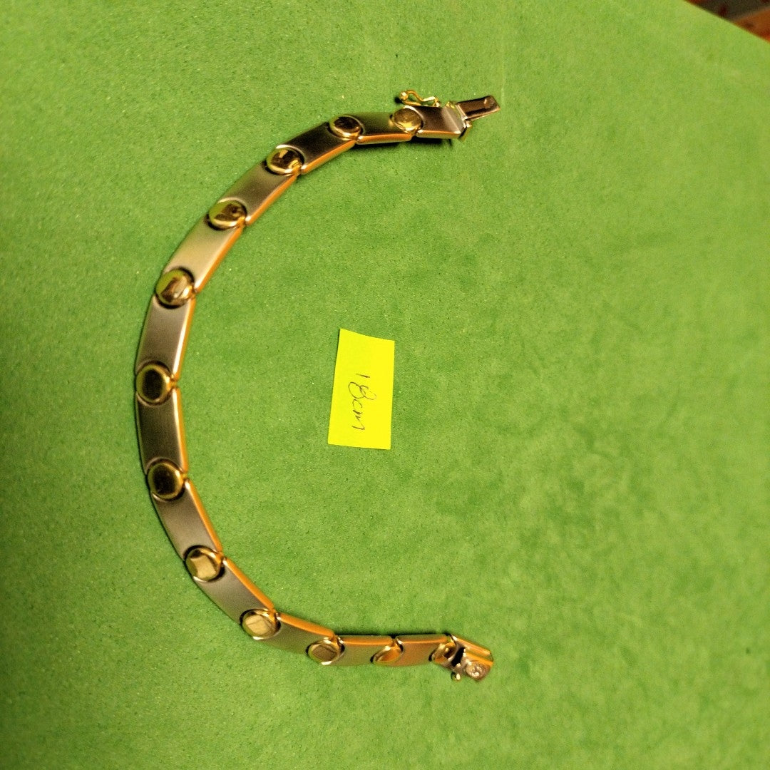 PULSERA ORO COMBINADO 14 K 11,70 GRMS (SEMINUEVO)