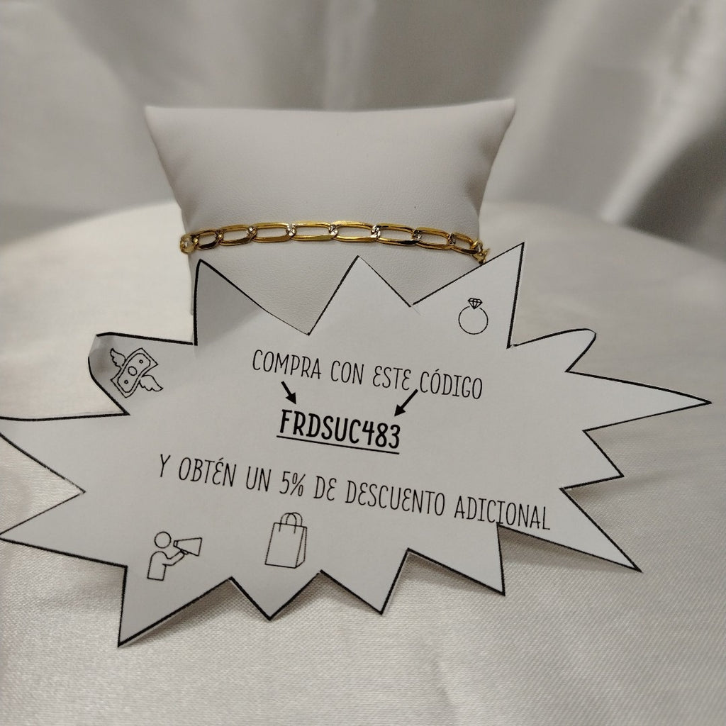 PULSERA TEJIDO ESLABONES 3.8G 18 CM (NUEVO)