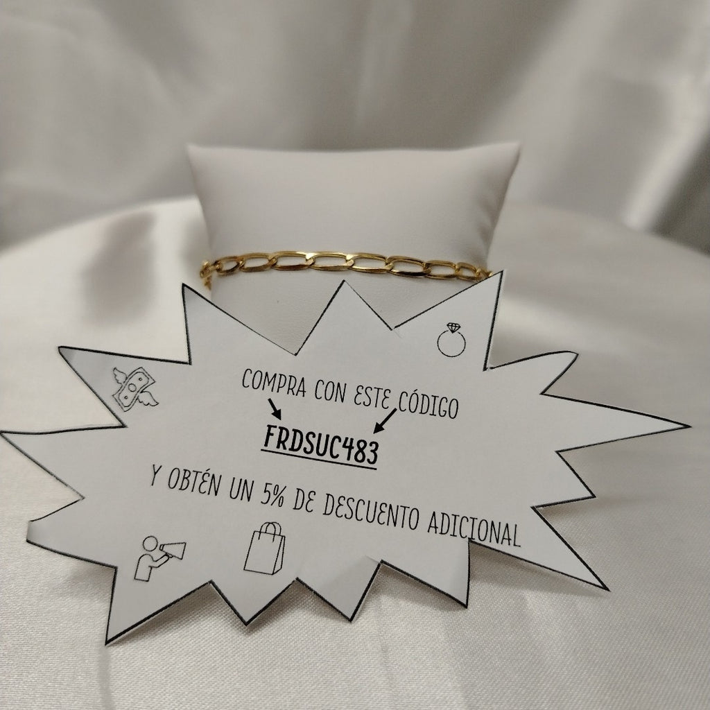 PULSERA TEJIDO ESLABONES 4.5G 21 CM (NUEVO)