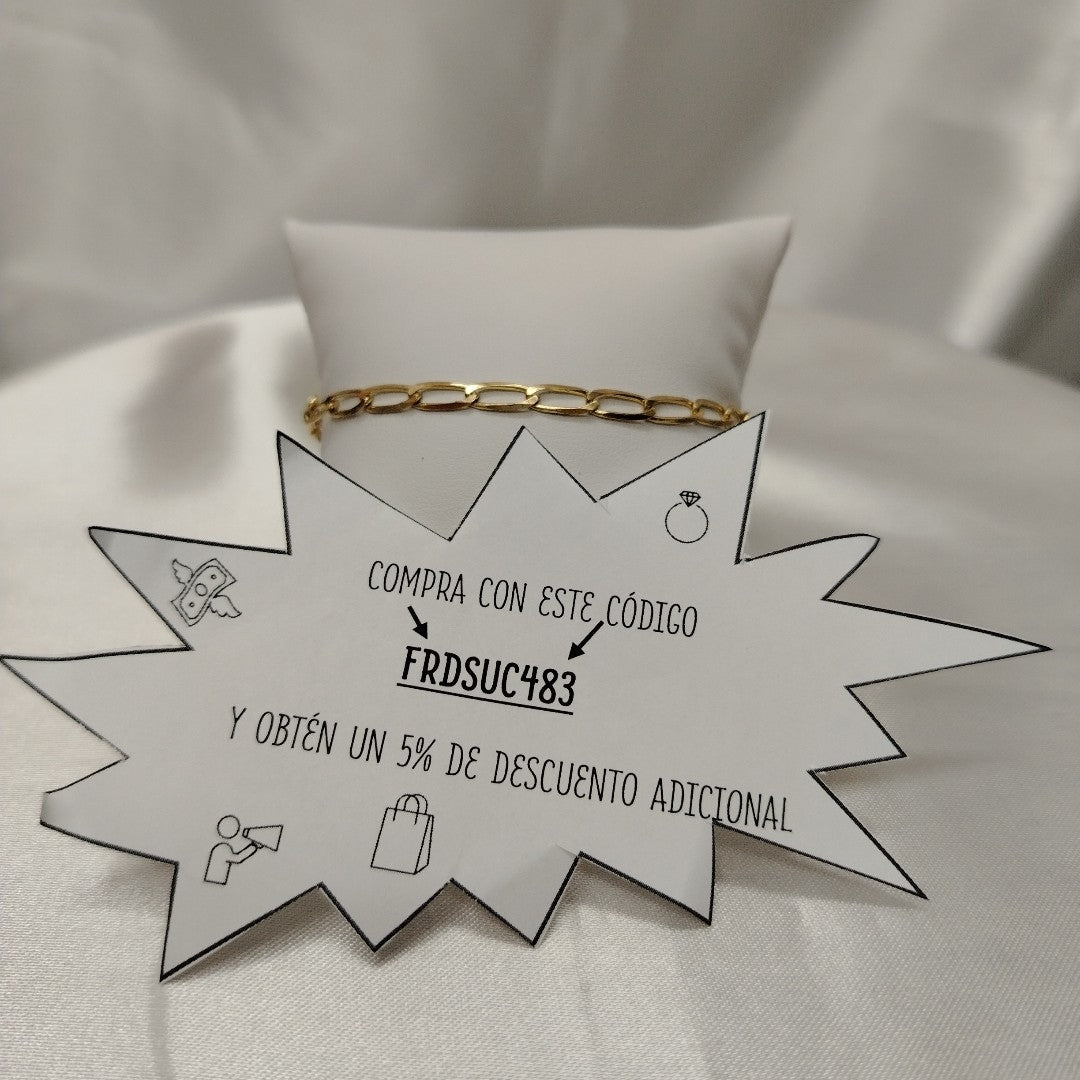 PULSERA TEJIDO ESLABONES 4.5G 21 CM (NUEVO)
